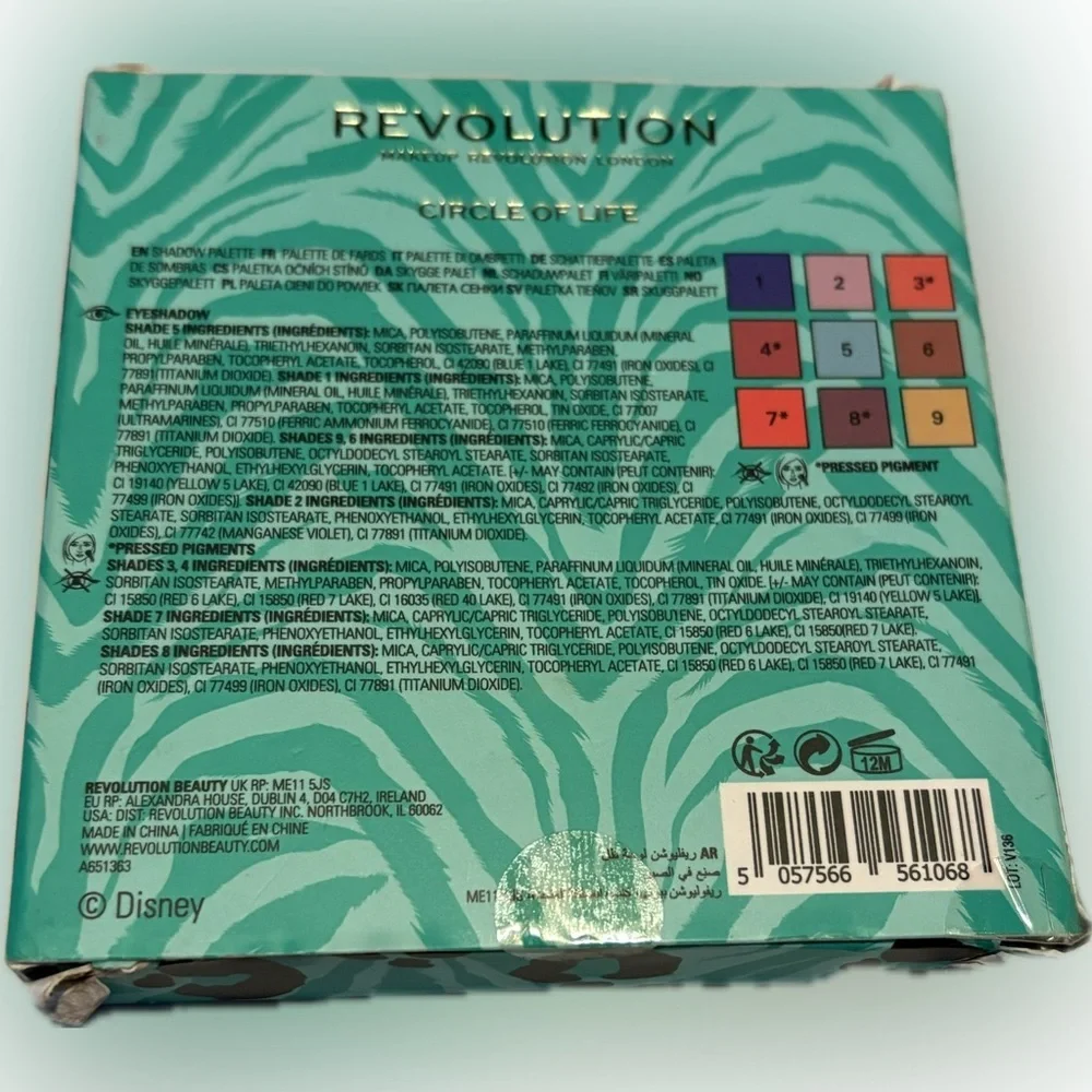 Ltd. Ed. Revolution x Lion King Circle of Life Eyeshadow & Pigment Palette